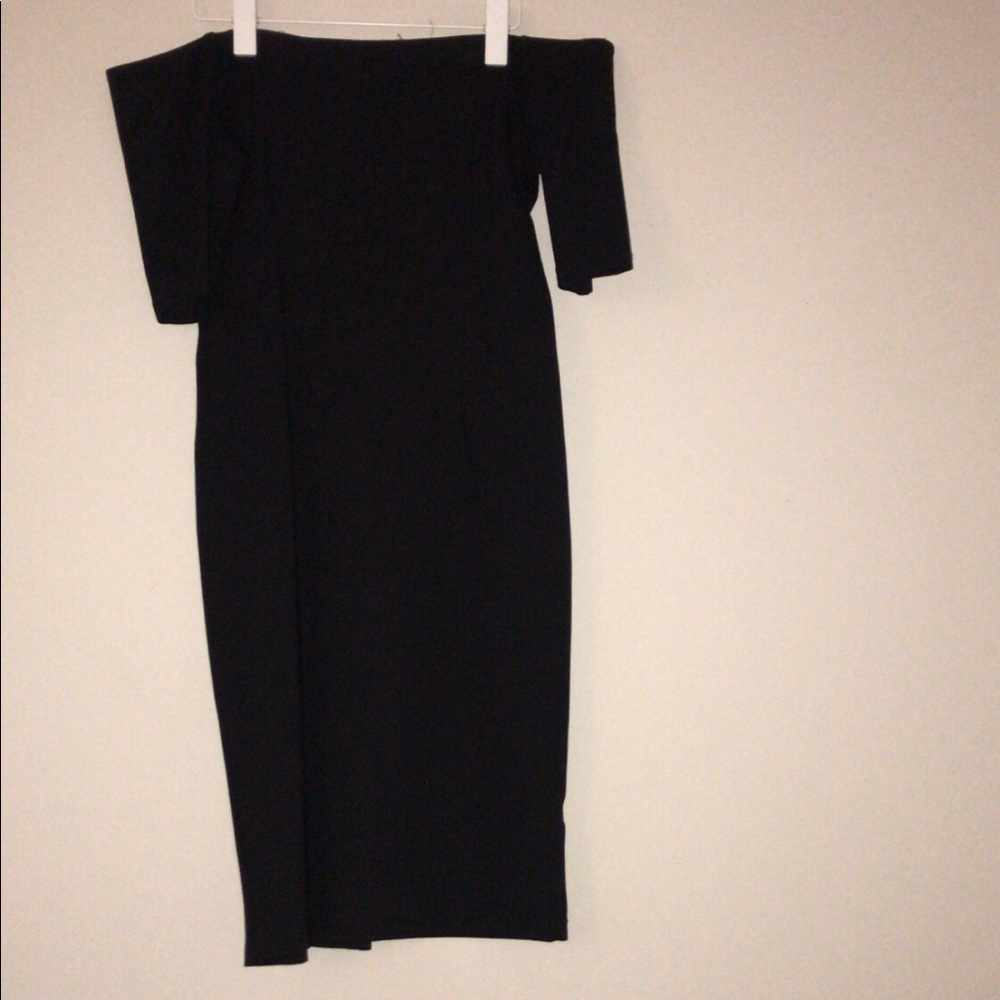 Black off the shoulder dress